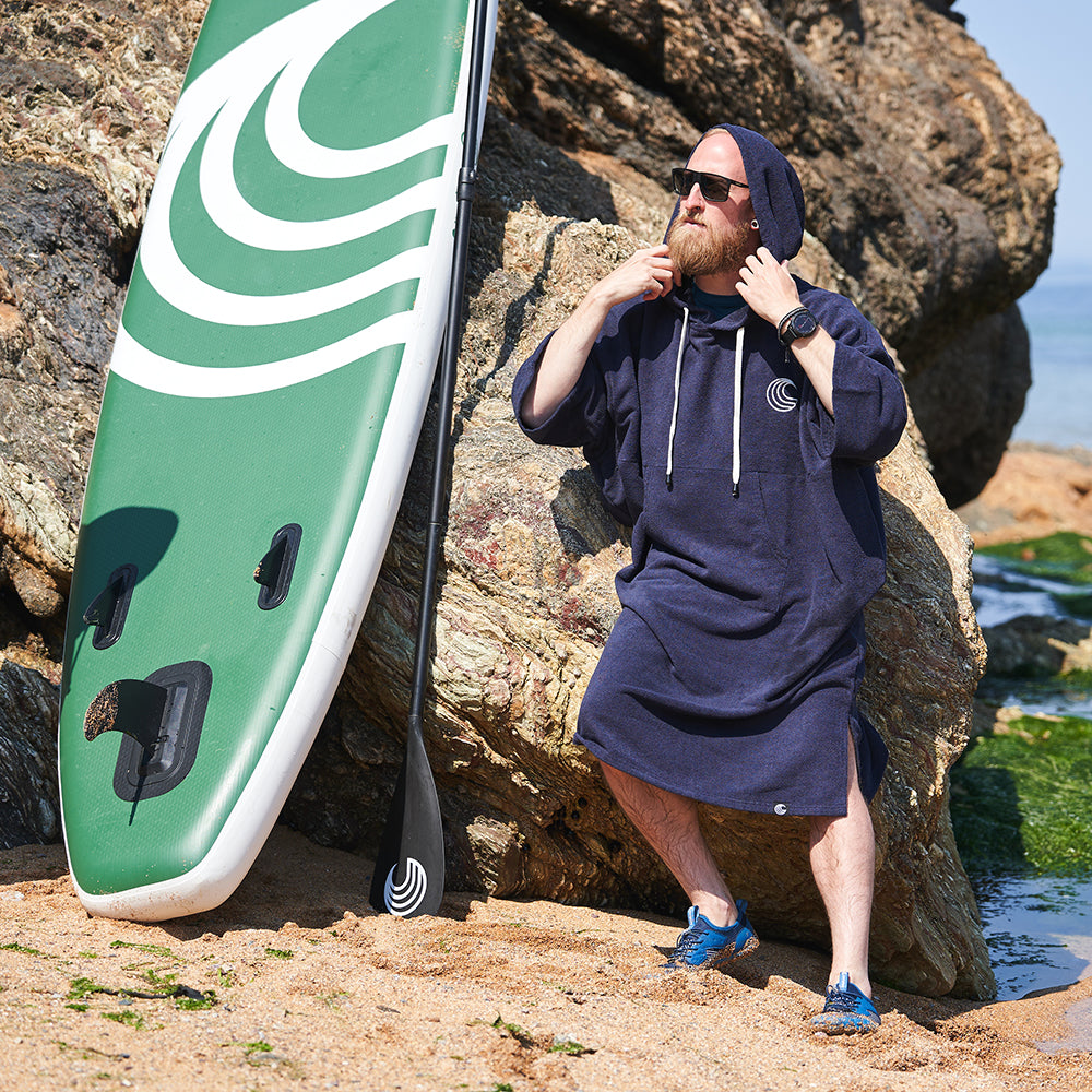 SUP Warehouse - Samphire - Towel Short Sleeve Changing Robe (Atlantis Navy)