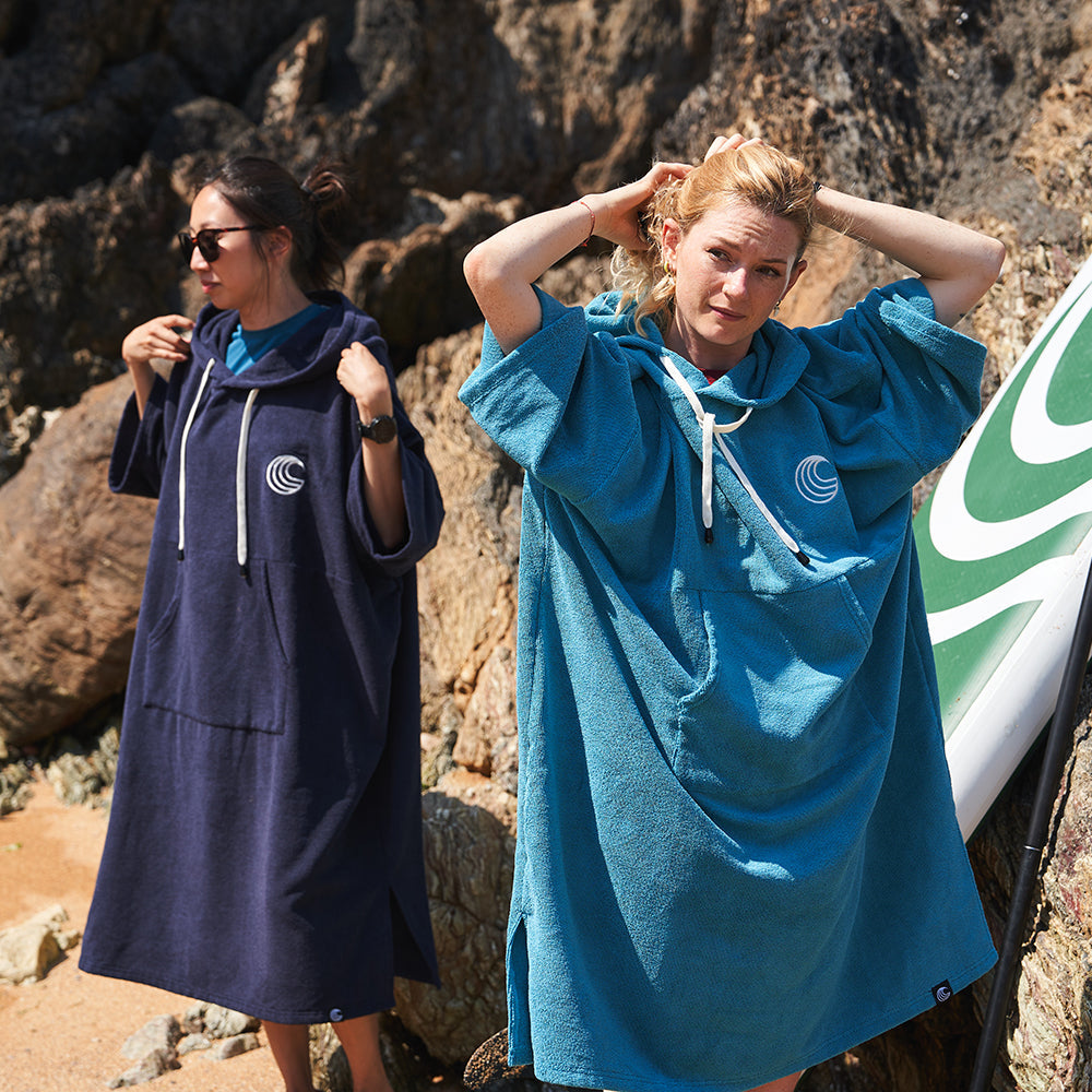 SUP Warehouse - Samphire - Towel Short Sleeve Changing Robe (Ionian Teal)