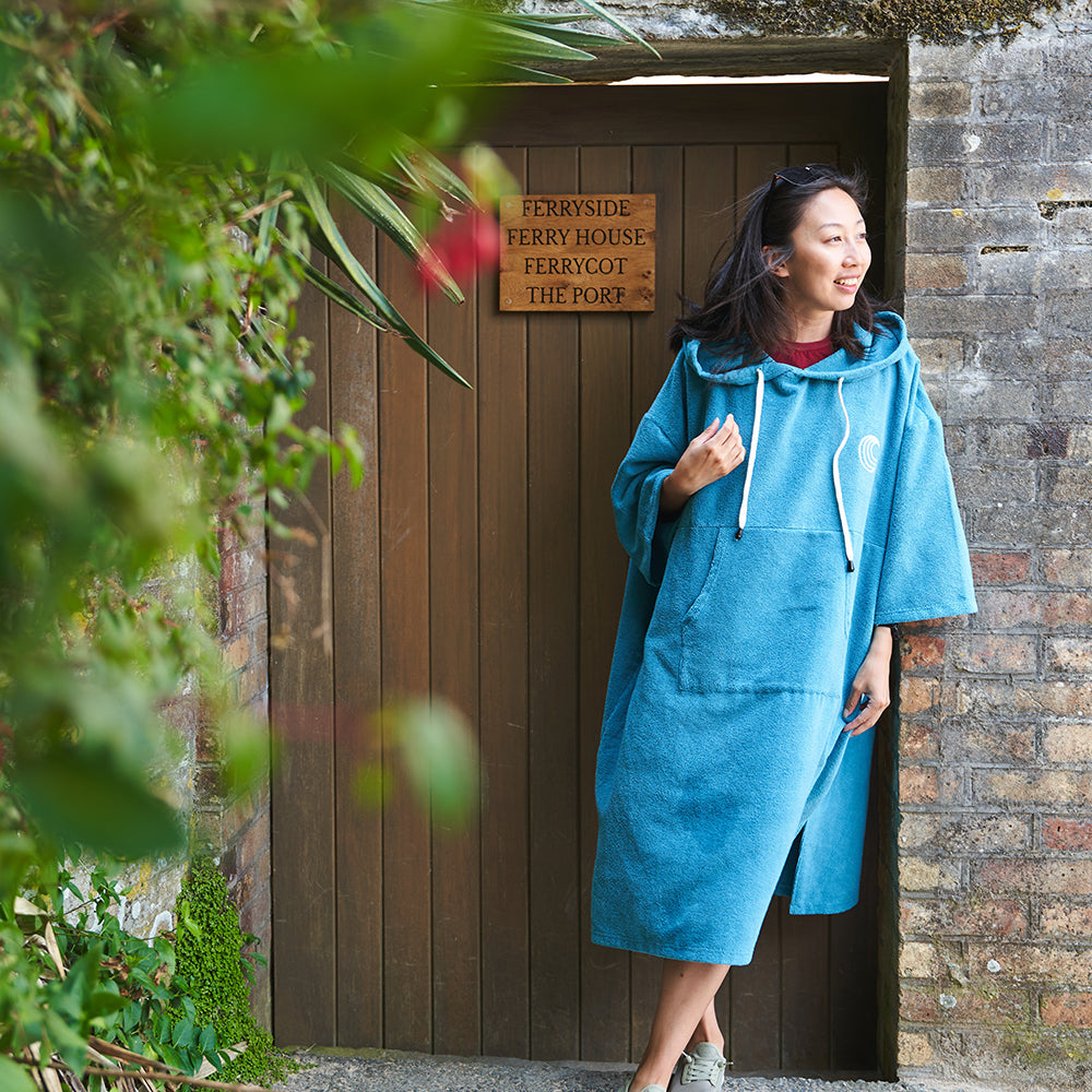 SUP Warehouse - Samphire - Towel Short Sleeve Changing Robe (Ionian Teal)
