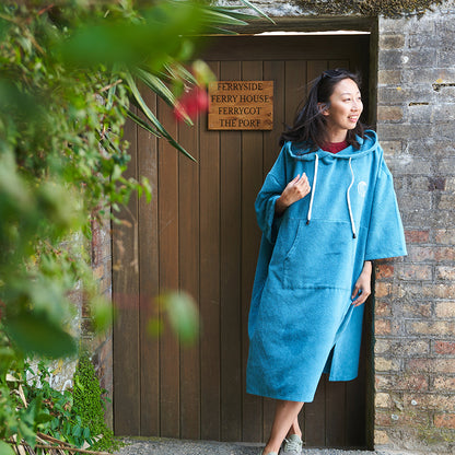 SUP Warehouse - Samphire - Towel Short Sleeve Changing Robe (Ionian Teal)