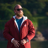 SUP Warehouse - Samphire - Weatherproof Long Sleeve Changing Robe (Deep Red)