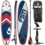 SUP Warehouse - Simple Paddle - Ambition 10'4" Inflatable SUP Package (Blue/White)