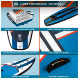 SUP Warehouse - Simple Paddle-Canyon 11'2" Inflatable SUP Package (Blue/White)
