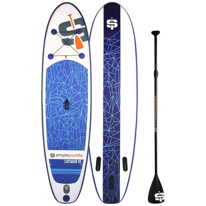 Simple Paddle - Cayman 10' Inflatable SUP Package (Dark Blue/White)