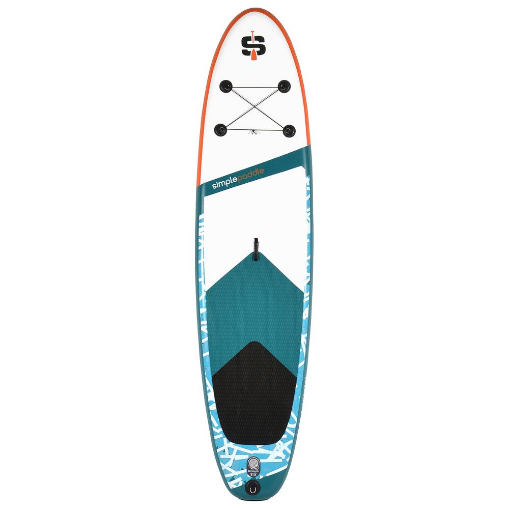SUP Warehouse - Simple Paddle - L 11' Inflatable SUP Package (Blue/White/Orange)