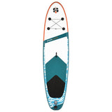 SUP Warehouse - Simple Paddle - L 11' Inflatable SUP Package (Blue/White/Orange)