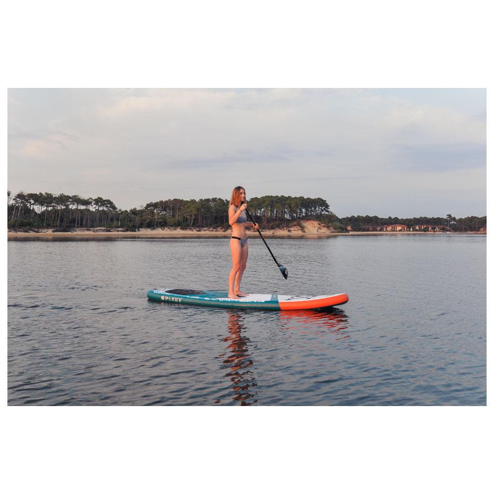 SUP Warehouse - Simple Paddle - L 11' Inflatable SUP Package (Blue/White/Orange)