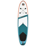 SUP Warehouse - Simple Paddle - M 10'6" Inflatable SUP Package (Blue/White/Orange)