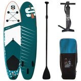 SUP Warehouse - Simple Paddle - S1 10'2" Inflatable SUP Package (Blue/White/Orange)