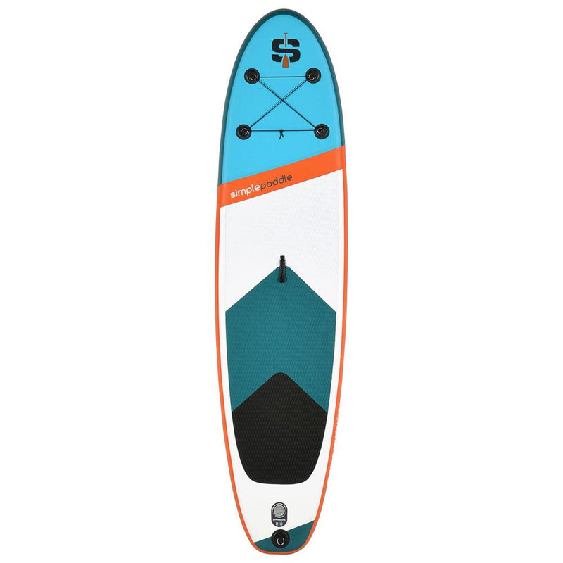 SUP Warehouse - Simple Paddle - S2 10'2" Inflatable SUP Package (Blue/White/Orange)