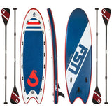 SUP Warehouse - Simple Paddle - Squad 14' Inflatable SUP Package (Blue/White)