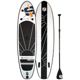 SUP Warehouse - Simple Paddle - Union 10'8" Inflatable SUP Package (Black/White)