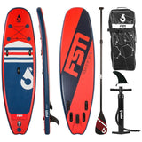 SUP Warehouse - Simple Paddle - Vulk 9'8" Inflatable SUP Package (Red/Blue)