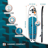 Simple Paddle - Wander 10'8" SUP Package (White/Blue)