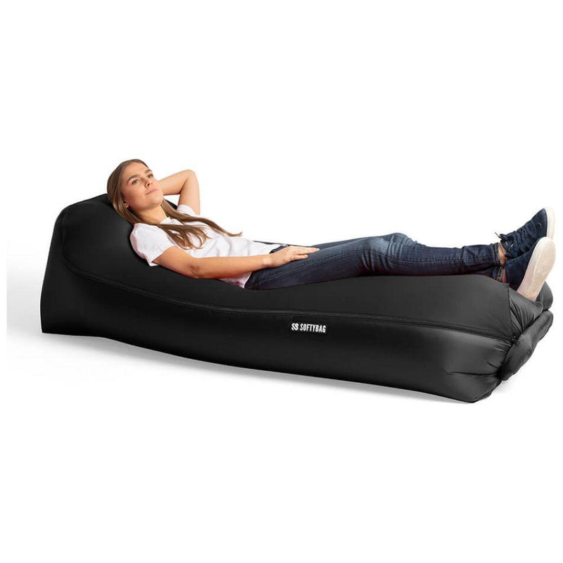 Inflatable Lounger With Cover (Midnight Black)