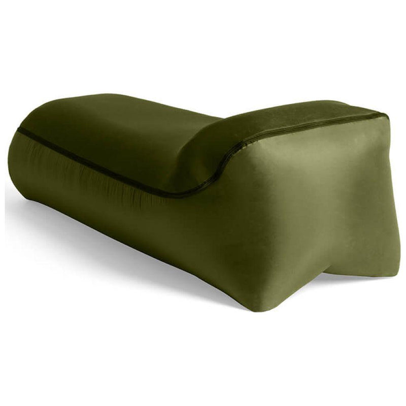 Inflatable Lounger With Cover (Olive Green)
