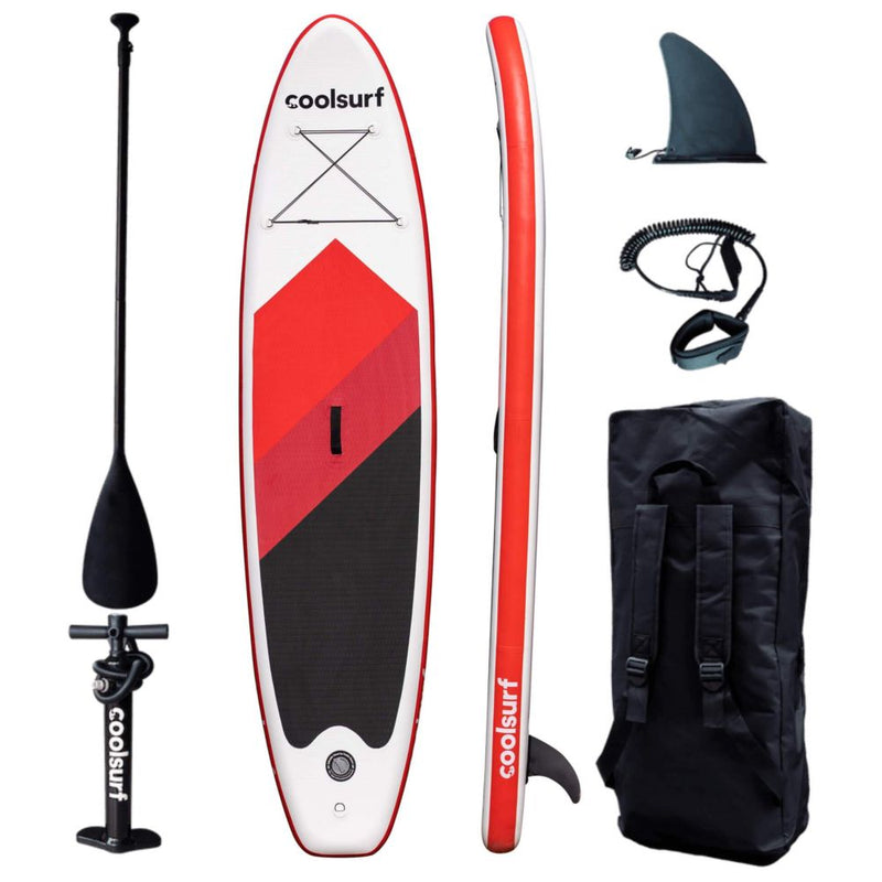 SUP Warehouse - Coolsurf - 10'4" Surfy Red Edition Paddleboard (Red/White)