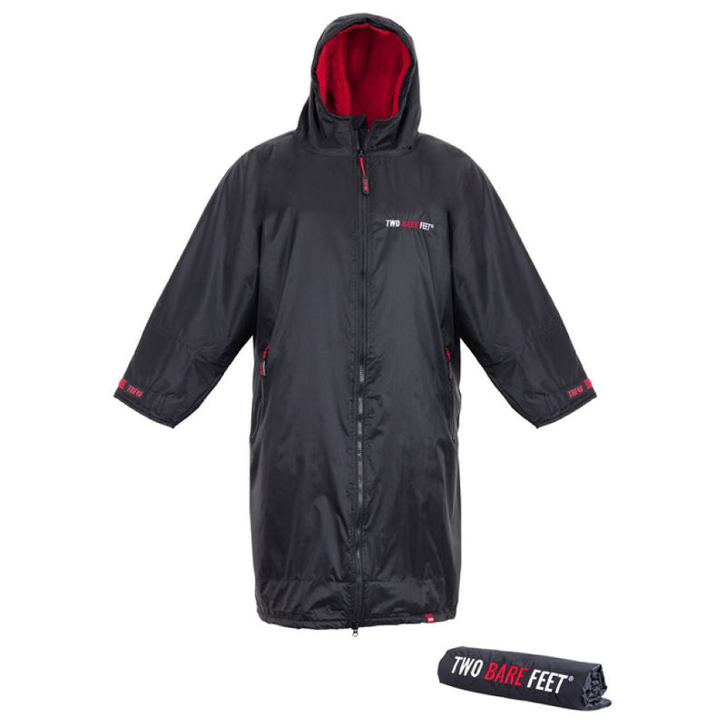 Kids Weatherproof Changing Robe (Black/Red)