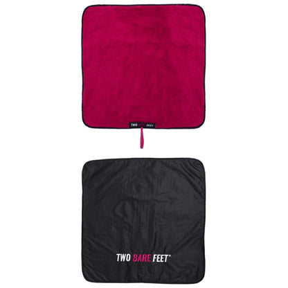 SUP Warehouse - Two Bare Feet - Weatherproof Changing Robe (Black/Raspberry)
