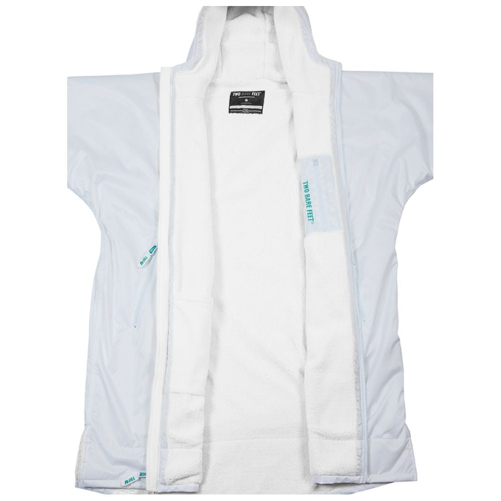 SUP Warehouse - Two Bare Feet - Adults Weatherproof Changing Robe (White/Teal)