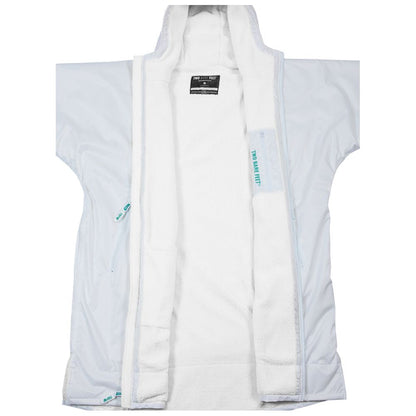 SUP Warehouse - Two Bare Feet - Adults Weatherproof Changing Robe (White/Teal)