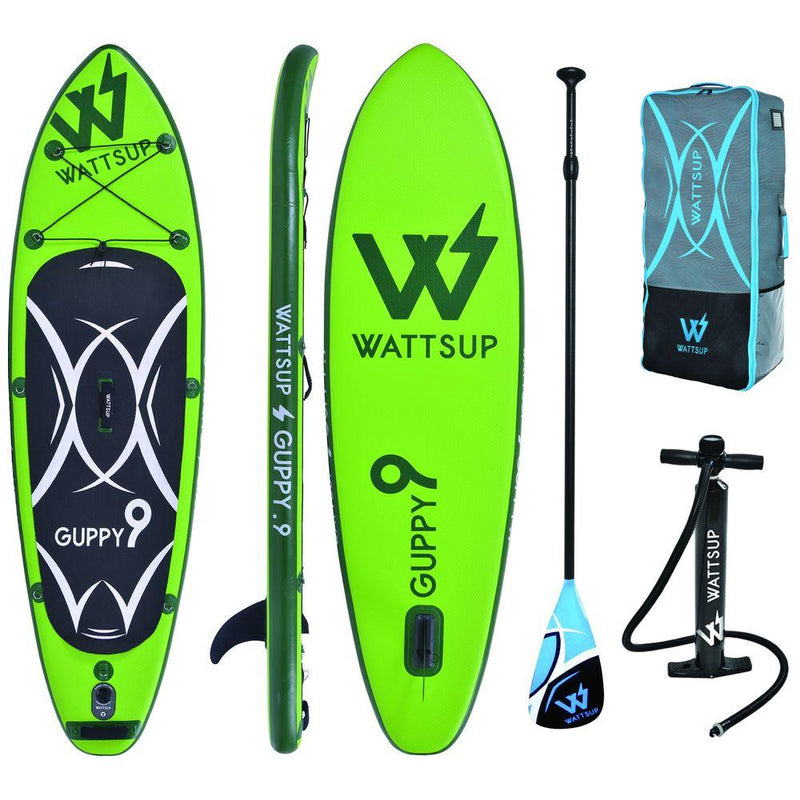 SUP Warehouse - WattSup - Guppy 9' Inflatable SUP Package (Green)