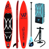 SUP Warehouse - WattSup - Sword 12'6" Inflatable SUP Package (Red)
