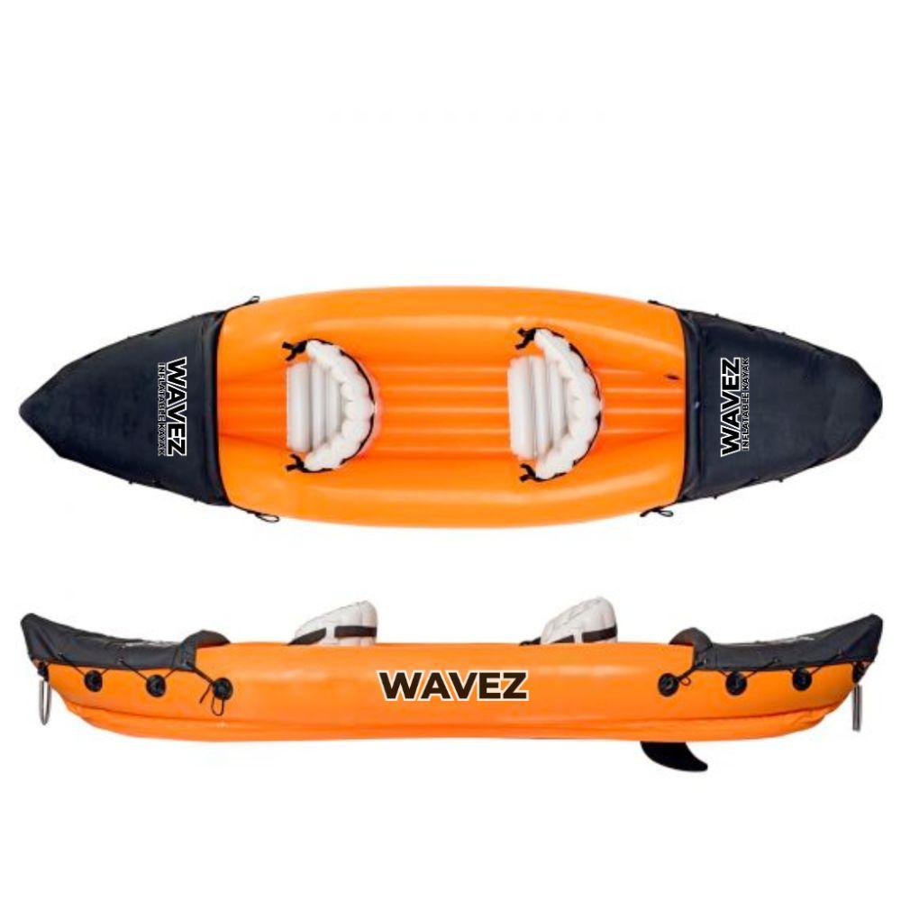 Wavez 2 Person Inflatable Kayak (Orange/Black)