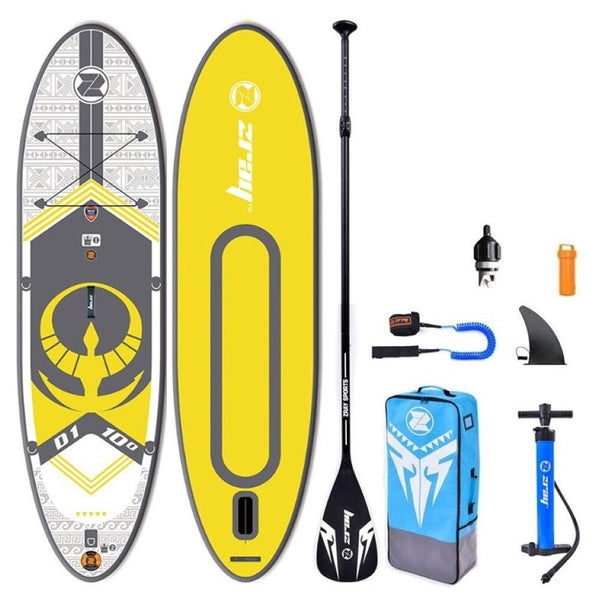 Zray - Dual ZD1 10" Inflatable SUP Package (Grey/Yellow)
