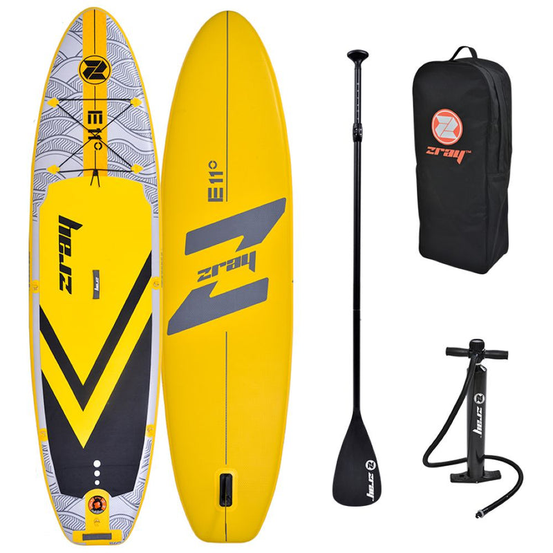 SUP Warehouse - Evasion Epic 11' Inflatable SUP Package (Grey/Yellow)