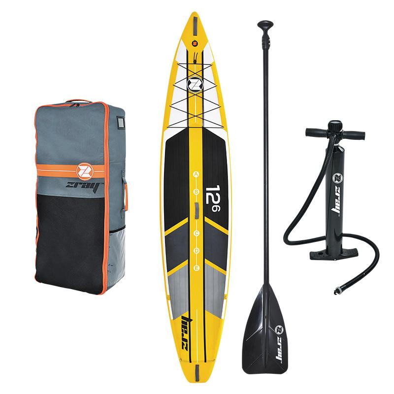 R1 12'6" Inflatable SUP Package (White/Yellow)